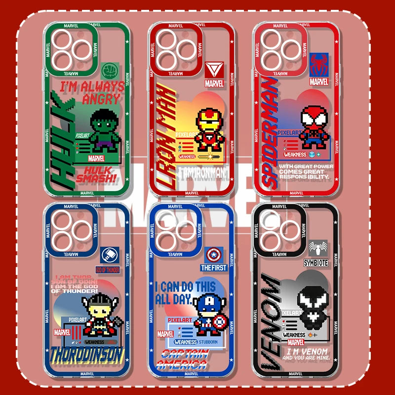 Marvel Venom Iron Spider Man Jigsa Silicone Phone Case For iPhone