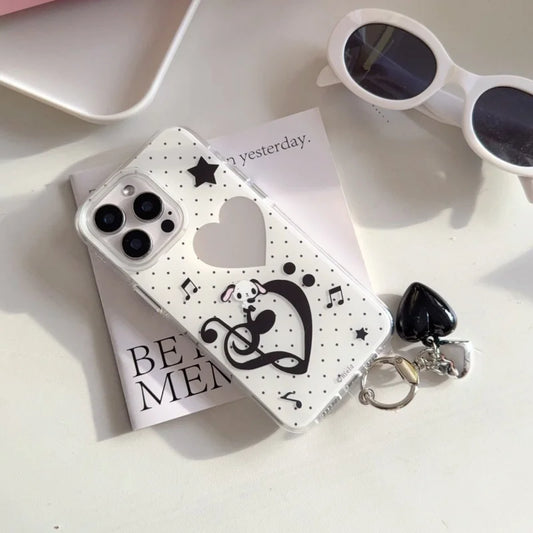 Fashion Music notation Puppy Phone Case For iPhone