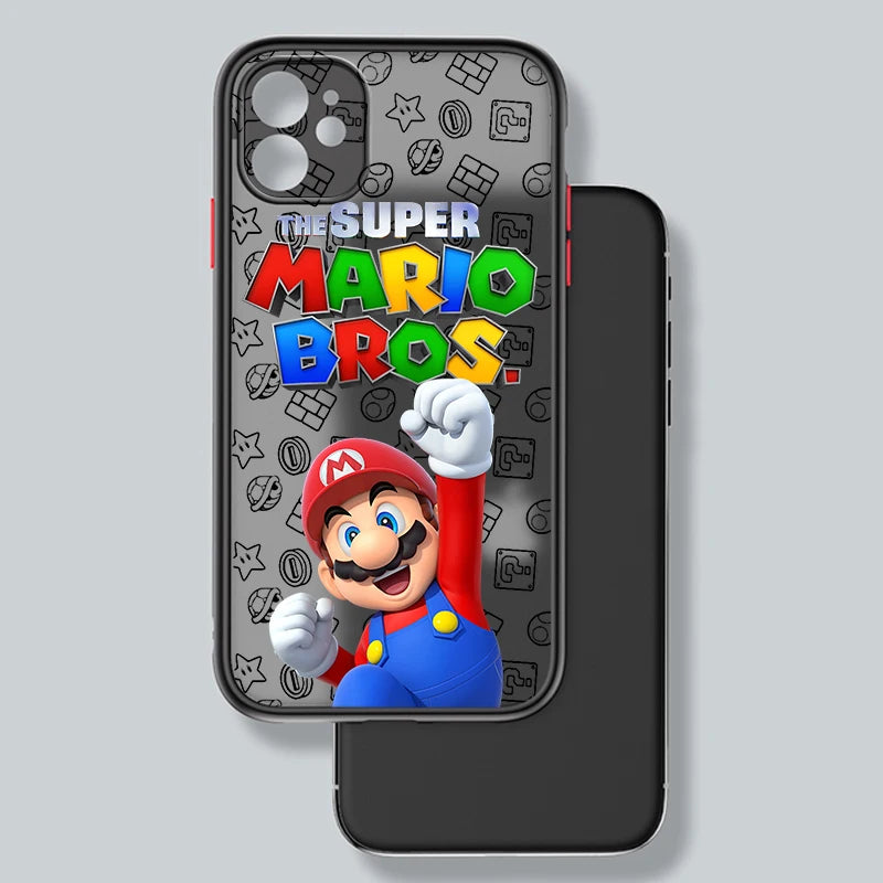 Super Marios Bros Cute Frosted Translucent Phone Case