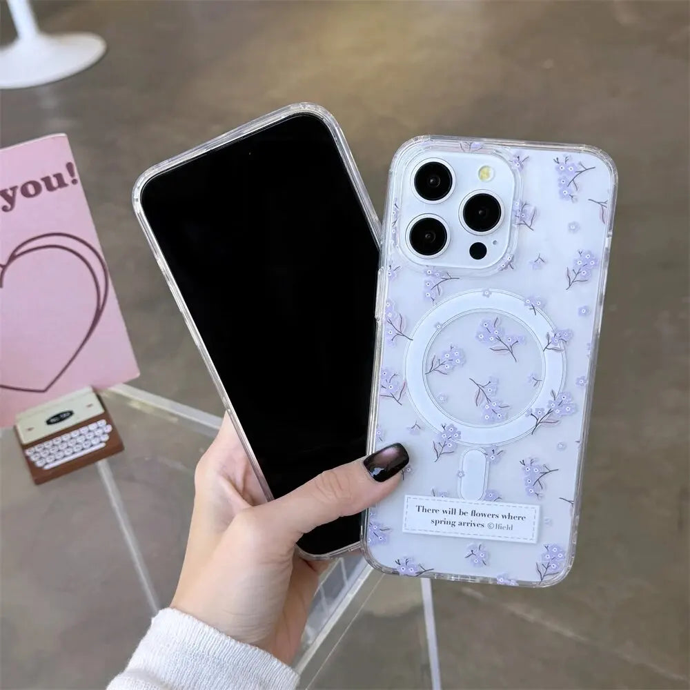 Y2K Pink Bow Flower Phone Case For iPhone