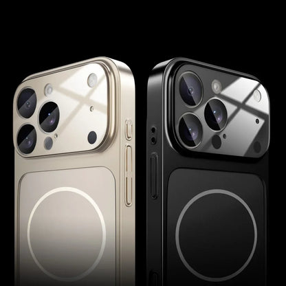 Original Glass Nano Matte Case For iPhone Magnetic For Magsafe Wireless Charging Armor Funda