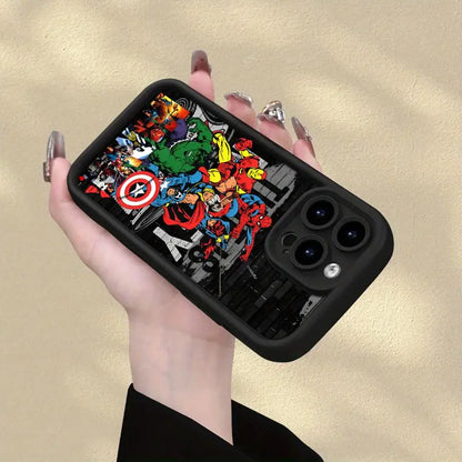 Case For iPhone Soft Shell Marvel Spider Man And Hulk