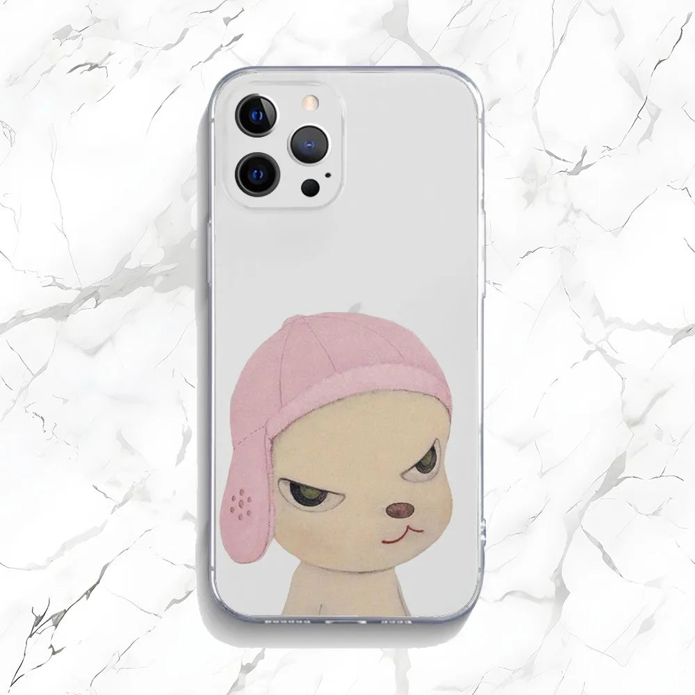 Yoshitomo Nara Art Phone Case For iPhone Transparent Silicone Soft