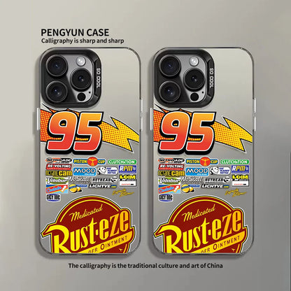 Lightning McQueen 95 Shockproof Matte iPhone Case, Hard Plating Cover