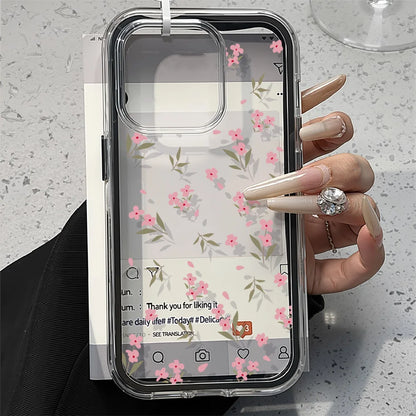 Transparent Flower Phone Case For iPhone