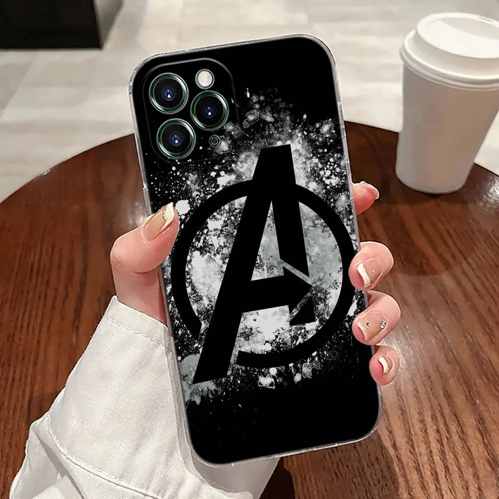 The Avengers Logo Transparent Phone Case For iPhone