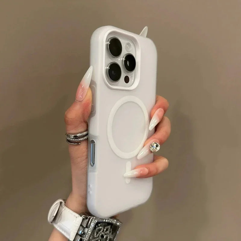 Luxury Candy Cute Lucky Bear For Magsafe Charge Matte Phone Case For iPhone
