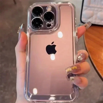 Luxury Silicone Transparent Shockproof Armo Case For iPhone Clear Protection Cover