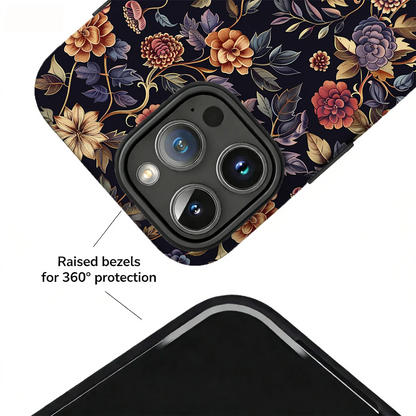 For Magsafe Retro Flower Case For iPhone Magnetic Shockproof Cover