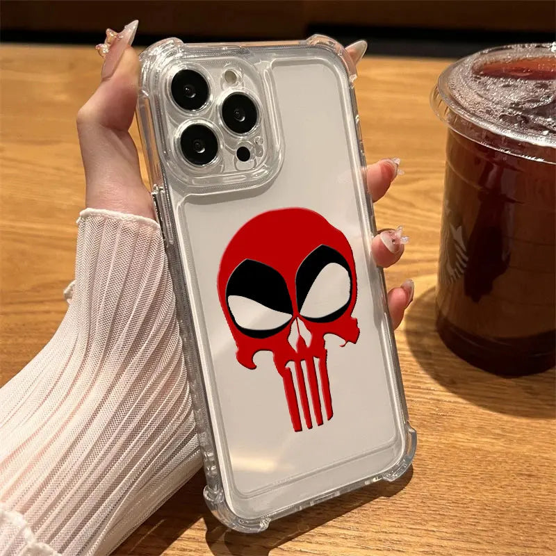 The Punisher Marvel Clear Case For iPhone Shockproof Phone Cover