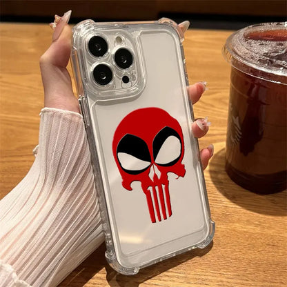 The Punisher Marvel Clear Case For iPhone Shockproof Phone Cover