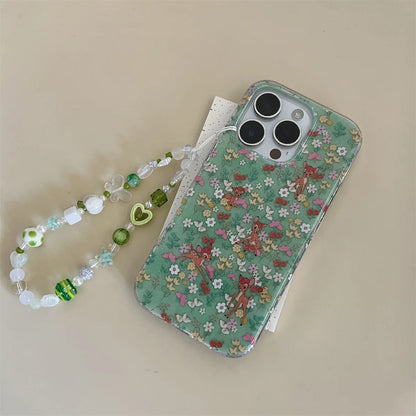 Vintage Oil Painting Animal Garden Electroplated Chic Phone Case