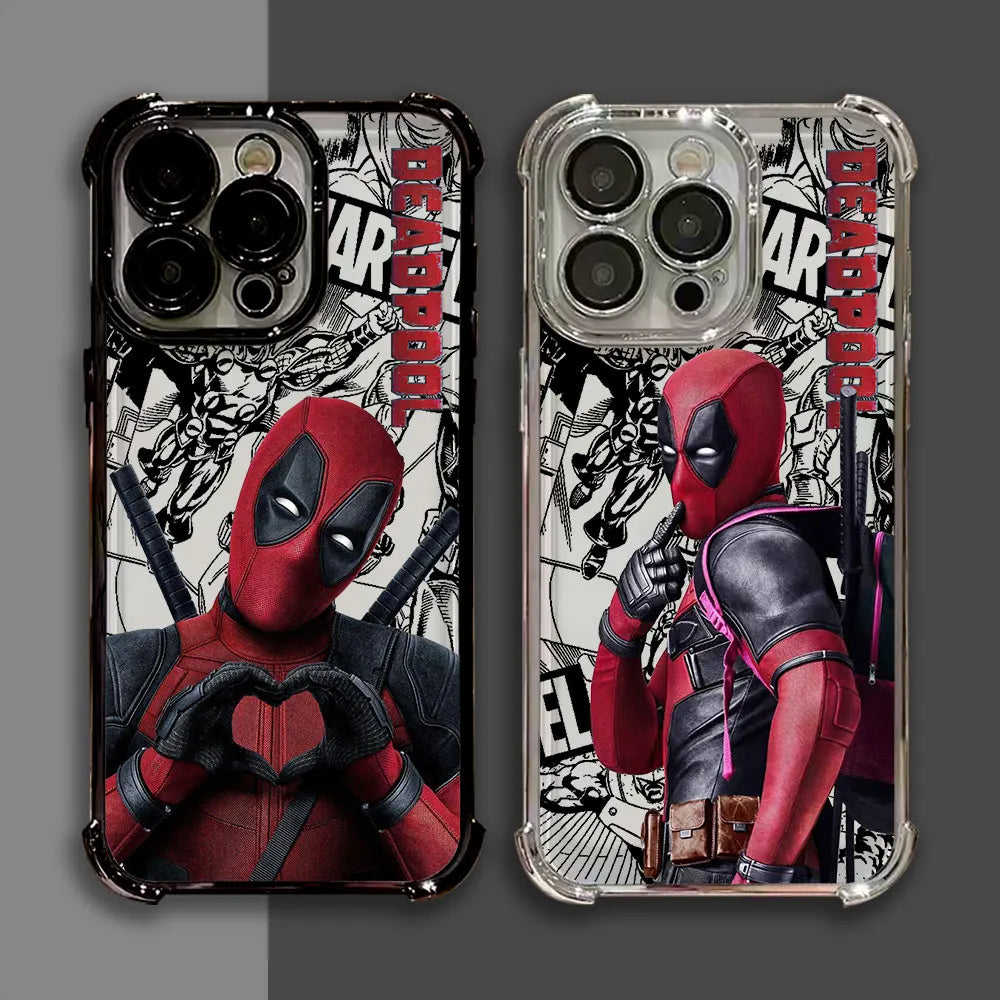 Marvel Comics Deadpool Luxury Shockproof Case For iPhone