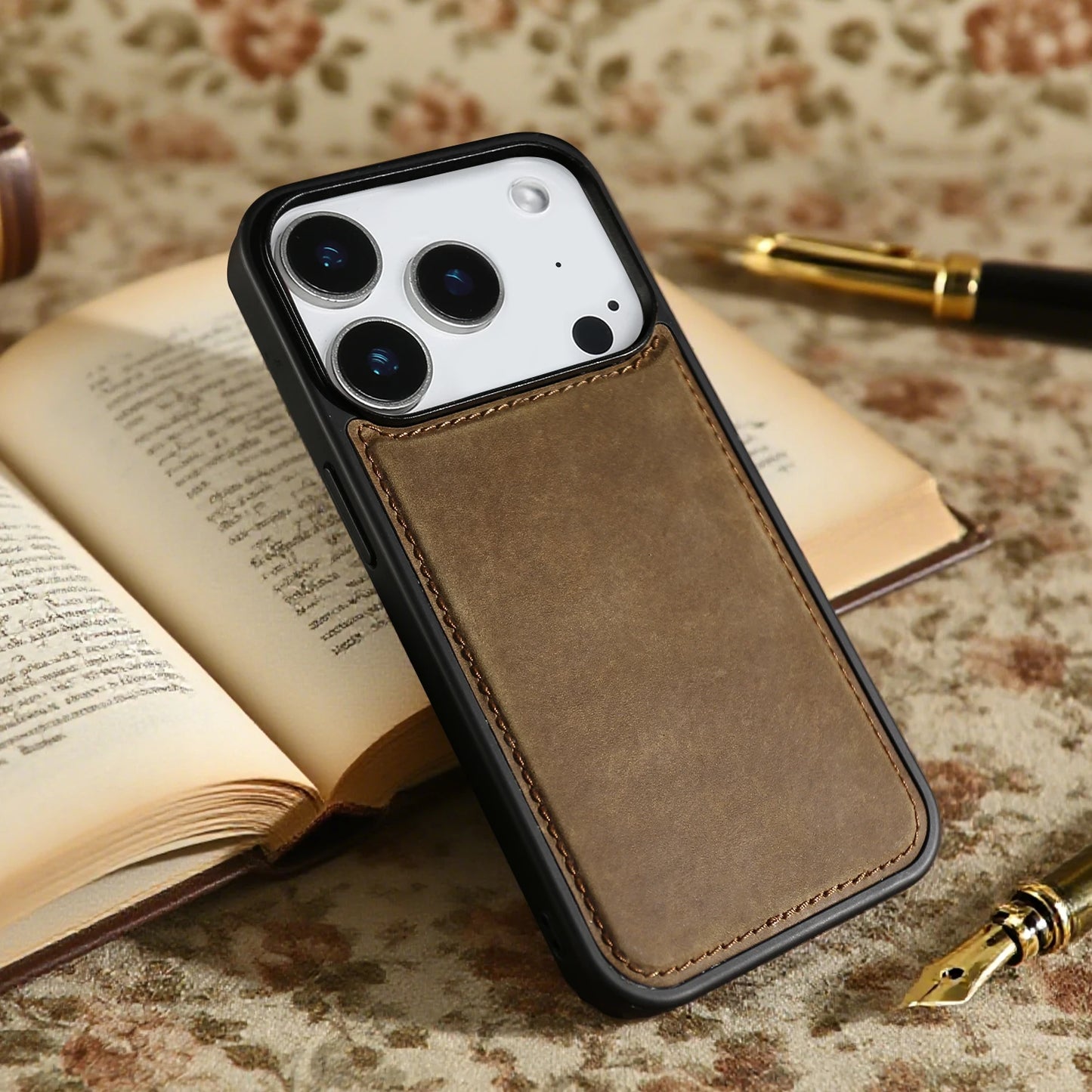 Crazy Horse Grain Genuine Leather Case For iPhone
