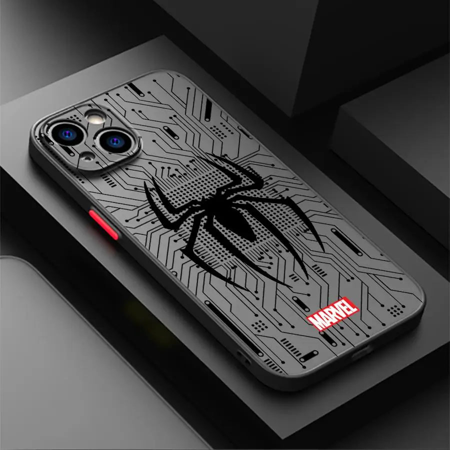 Case For iPhone Back Phone Cover Marvel Spider Man Logo
