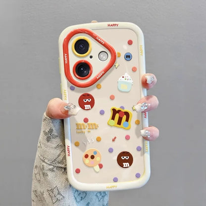 Cartoon 3d Bubble Full Set Anti Drop Strap Phone Case