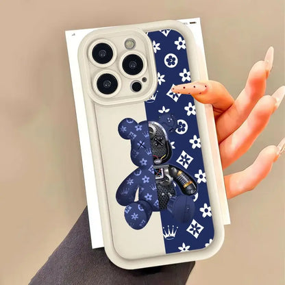 TPU Soft Phone Case For iPhone Fashion Cute Robert Bear