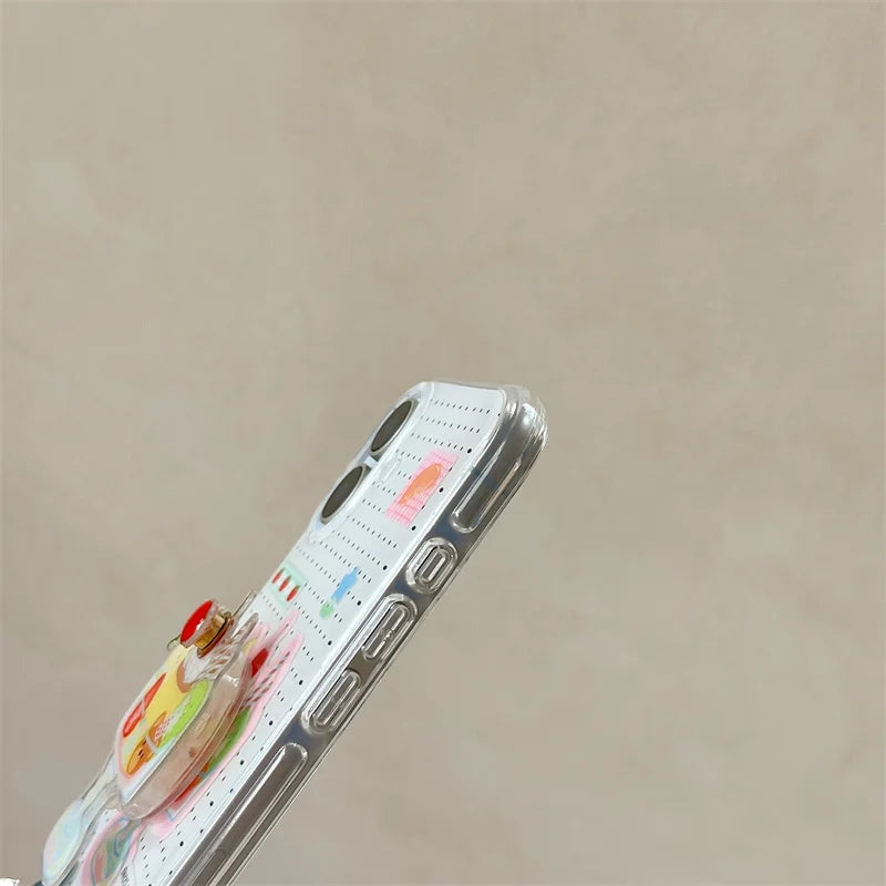 Cute Dessert Ice Cream Stand Holder Phone Case