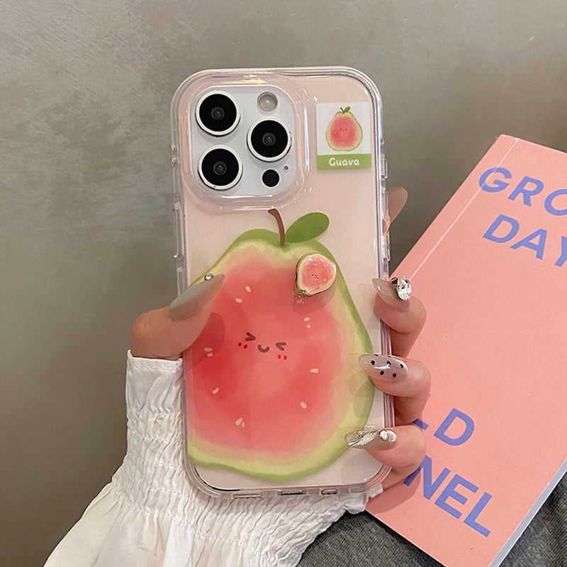 Summer Fruit 3D Guava Durian Avocado Phone Case