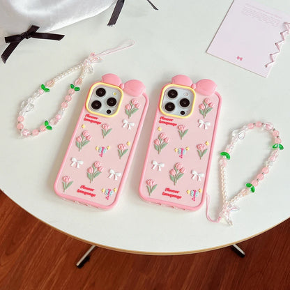 Cute 3D Tulips Lovely Flowers Phone Case