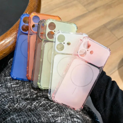 Airbag Anti Knock Phone Case For iPhone Soft Frosted Translucent Turn