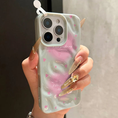 Romantic Pink Love Heart Compatible Phone Case