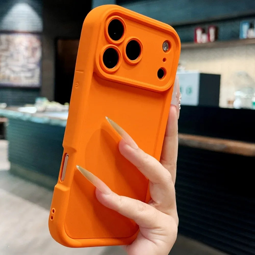Cases Luxury Pure Color Soft Silicone Shockproof Phone Case For iPhone