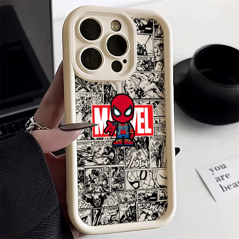 Marvel Ironman Spiderman Deadpool Phone Case For iPhone