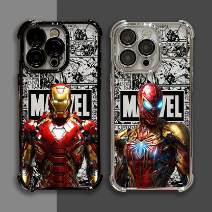 Luxury Marvel Spiderman Ironman Comic Case For iPhone