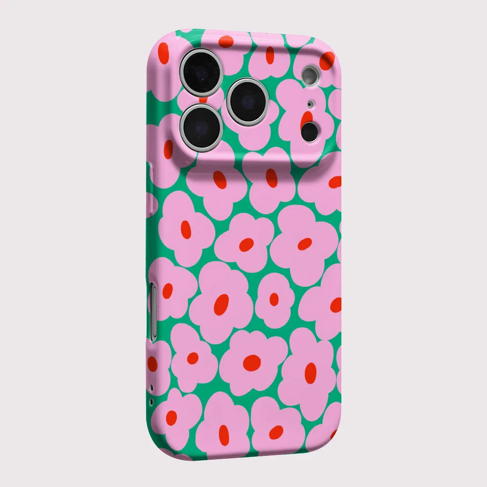 Phone Case For iPhone Flower Hard PC Bumper Cover Coque