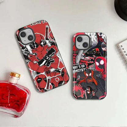 Marvel Spiderman Deadpool Soft Cover Capa Phone Case For Apple iPhone