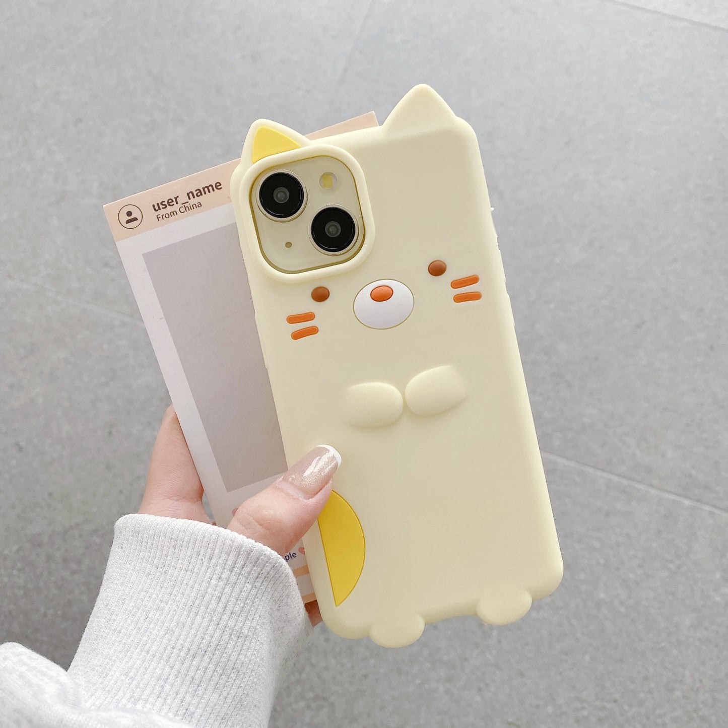 Kawaii Cartoon Sumikko Gurashi Cat Case Soft Silicone Cover For iPhone