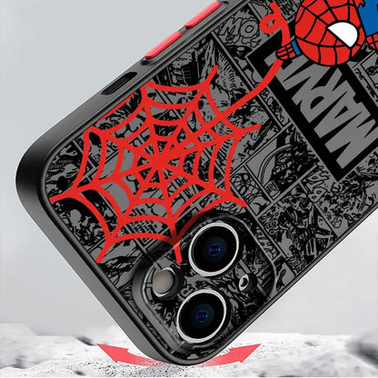 Marvel Cartoon Spiderman Funda Back Phone Cover Case For iPhone