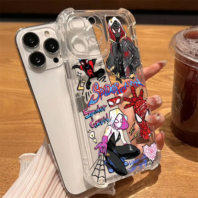 Marvel Spider Man Miles Morales Clear Case For iPhone