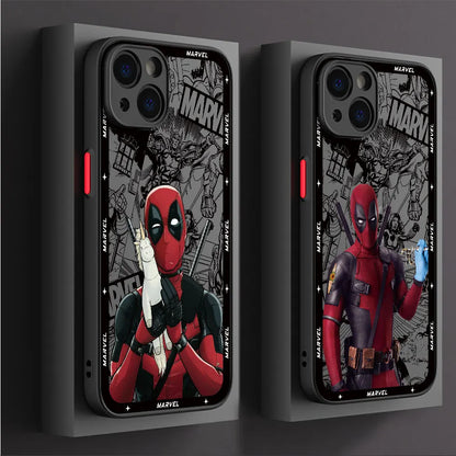 Marvel Deadpool Case For iPhone Matte Cover Luxury Clear Hard