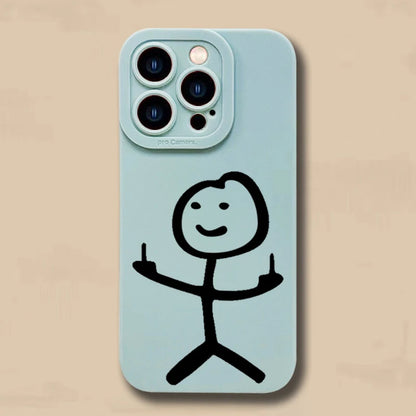 Cute Cartoon Matte Silicone Phone Case For iPhone