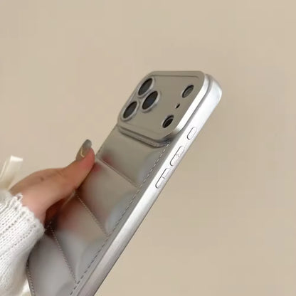 Luxury Down Jacket Silicone Shockproof Case For iPhone