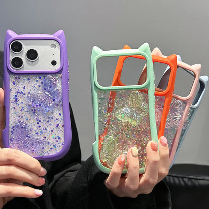 Glitter Drip Glue Butterfly Cover For iPhone