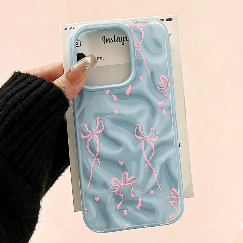 Bow Luxury Cute Candy Color Phone Case For iPhone
