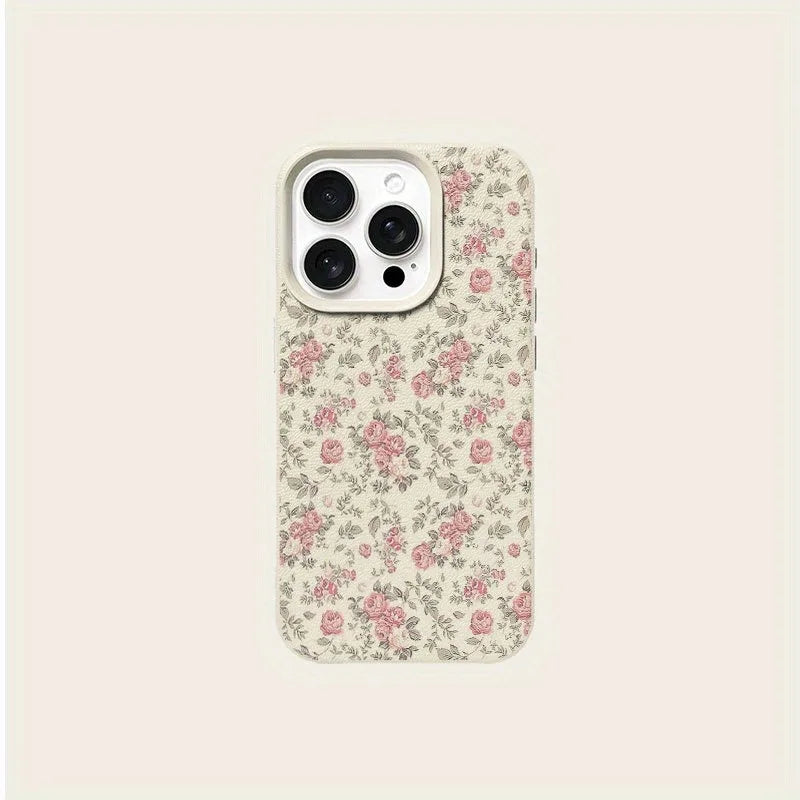Vintage Retro Floral Phone Case For iPhone , Flower Pattern Soft Protective Cover