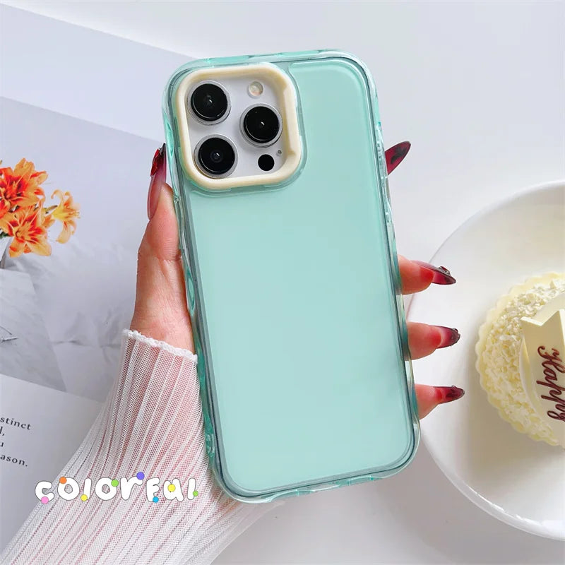 Candy Color Jelly Transparent Shockproof Phone Case