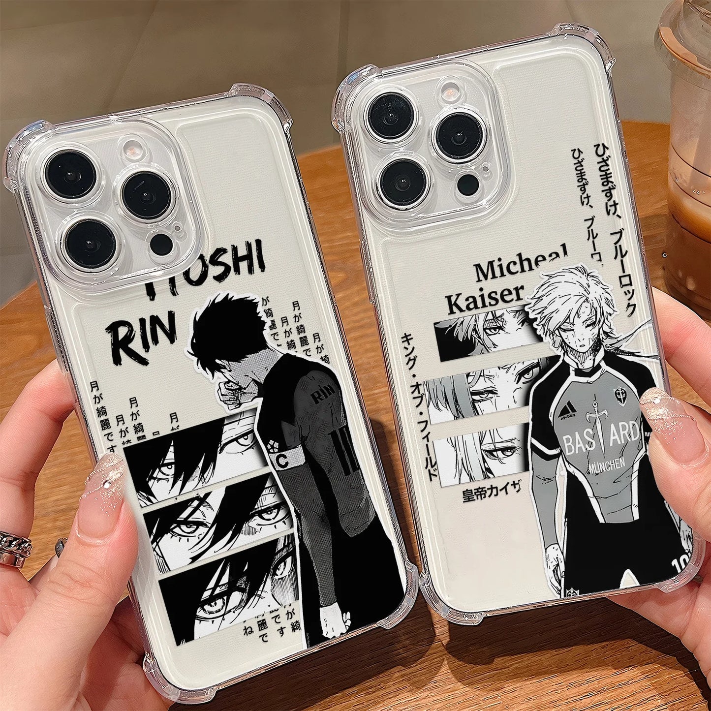 Cool Blue Locks Transparent iPhone Case – Anti-Fall Protection