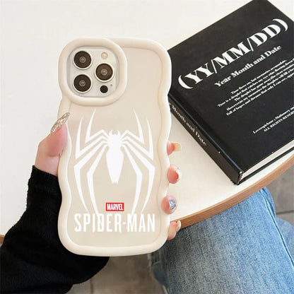 Spiderman Ironman Logo Marvel Candy Color Phone Case For iPhone