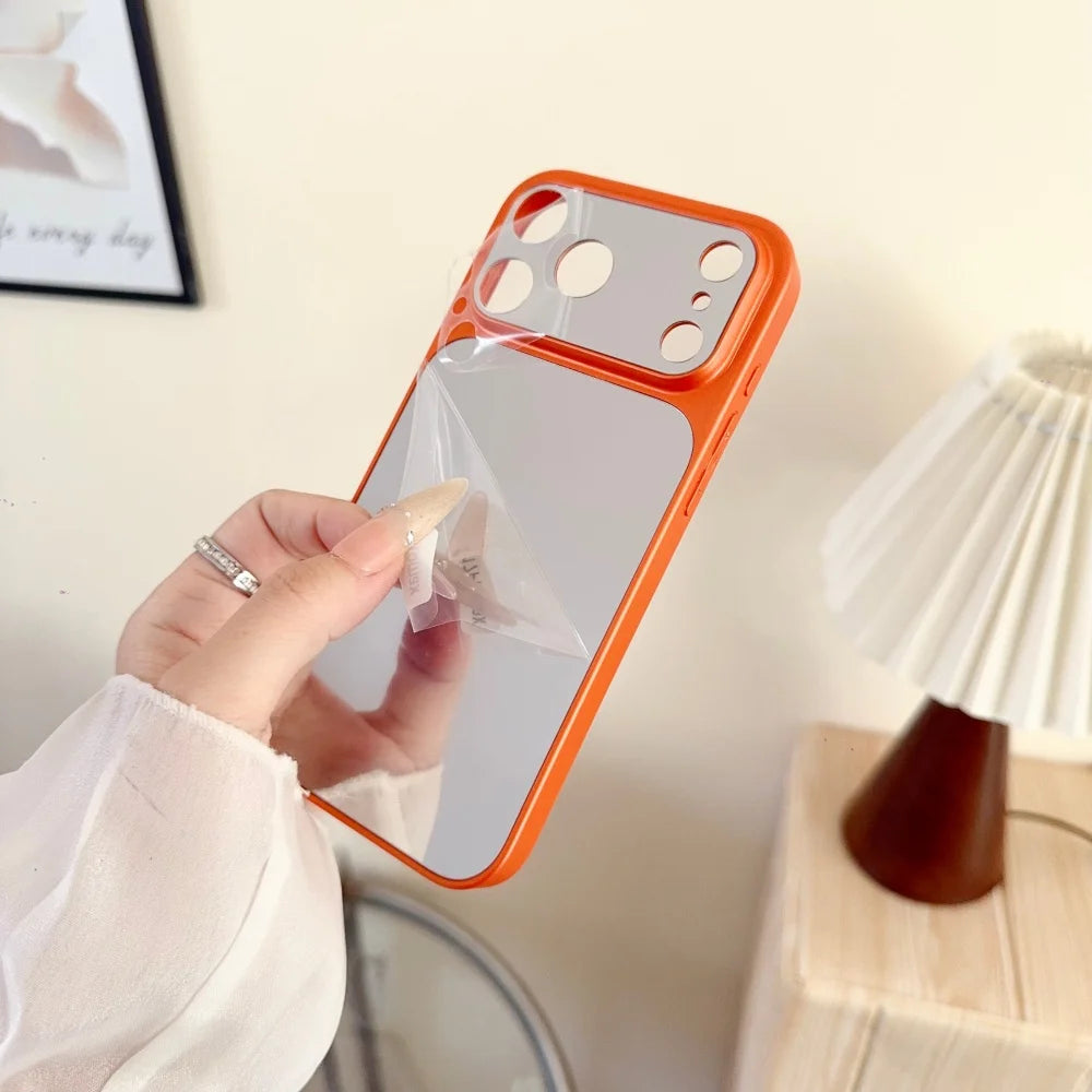Luxury Magnetic Wireless Charging Mirror Case For iPhone Full Makeup Mirror Lens Protection Girl's Gift