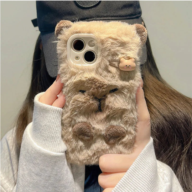 Cute 3D Capybara Soft Phone Case