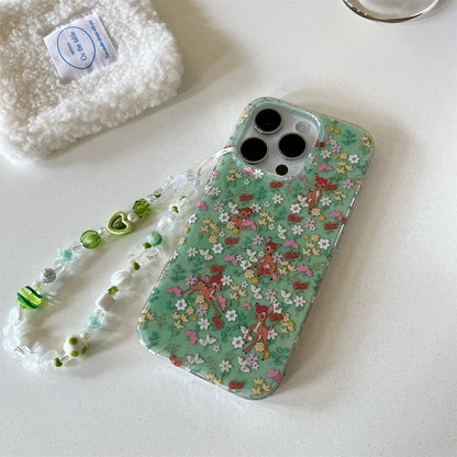 Vintage Oil Painting Animal Garden Electroplated Chic Phone Case