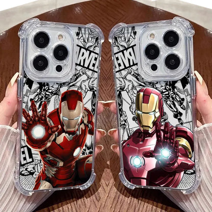 Marvel Hero Iron Man Clear Case For iPhone Shockproof Phone Cover