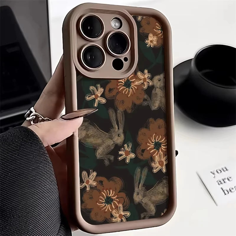 Flower Silicone Phone Case For iPhone
