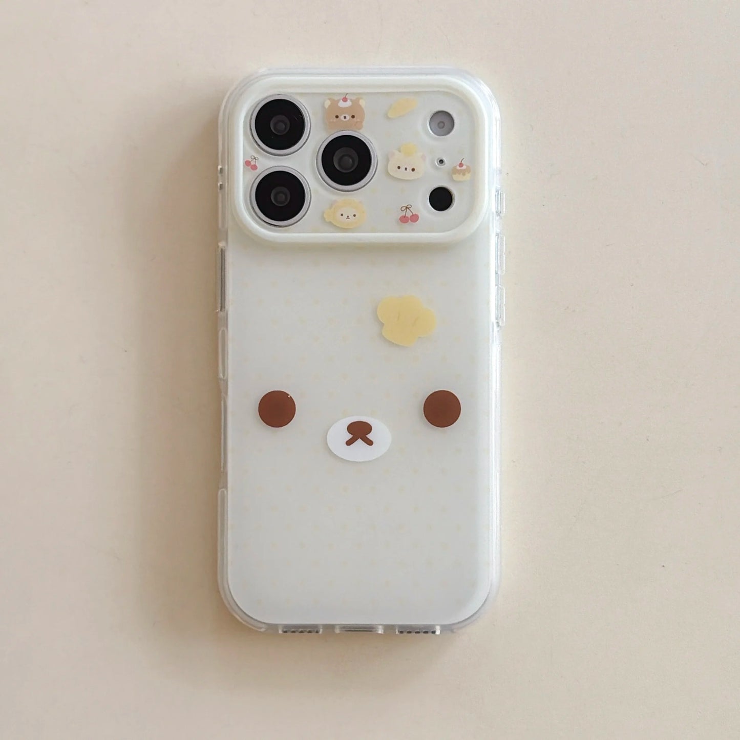 Cartoon Cute Rilakkuma White Brown Bear Suitable For iPhone