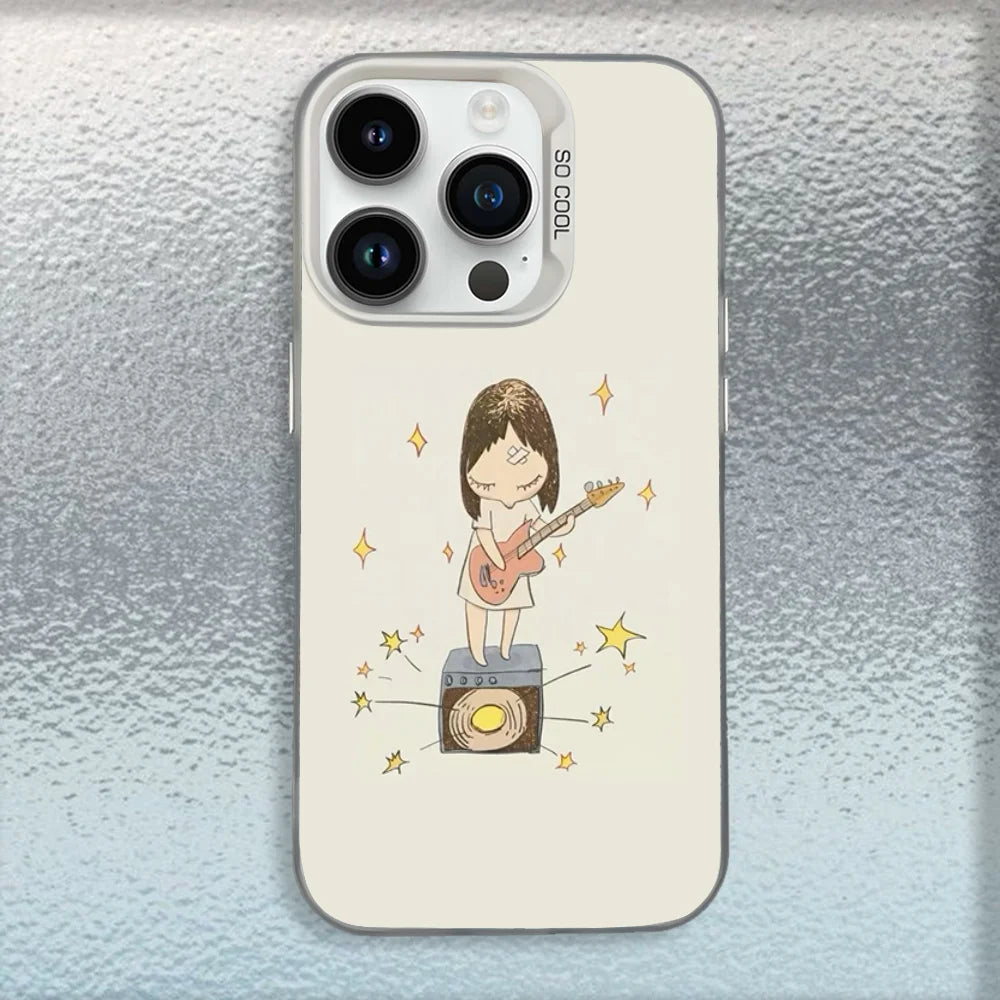 Cute Yoshitomo Nara Phone Case For iPhone – Matte Shockproof Cover